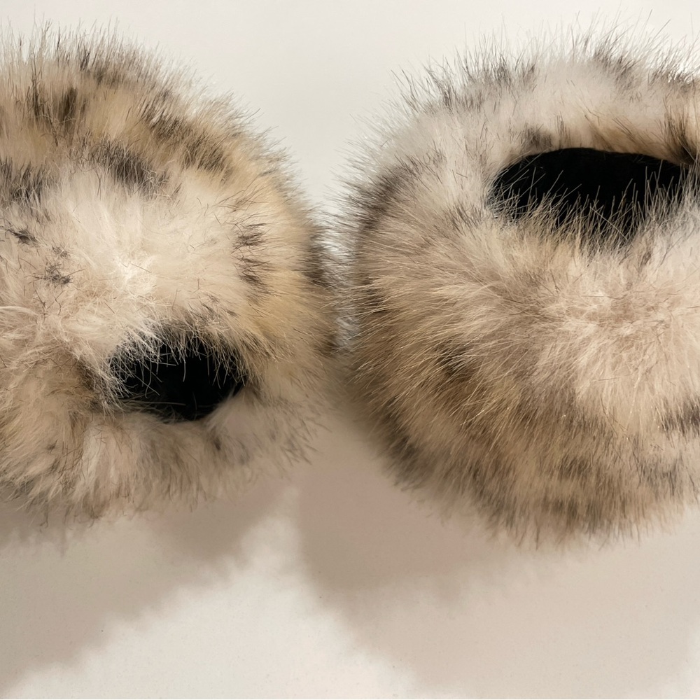 Faux Fur Cuffs in Cream and Black - Picture 8 of 12